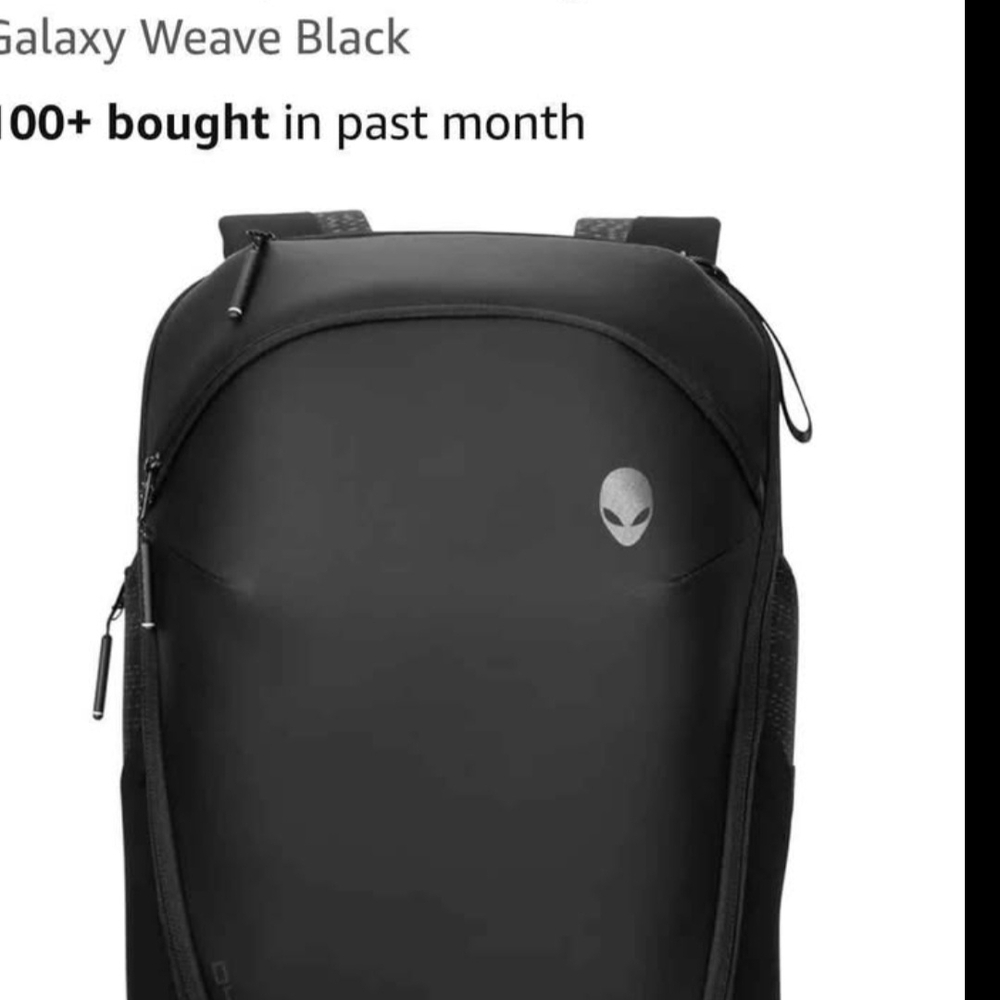Alienware Black Backpack for Men